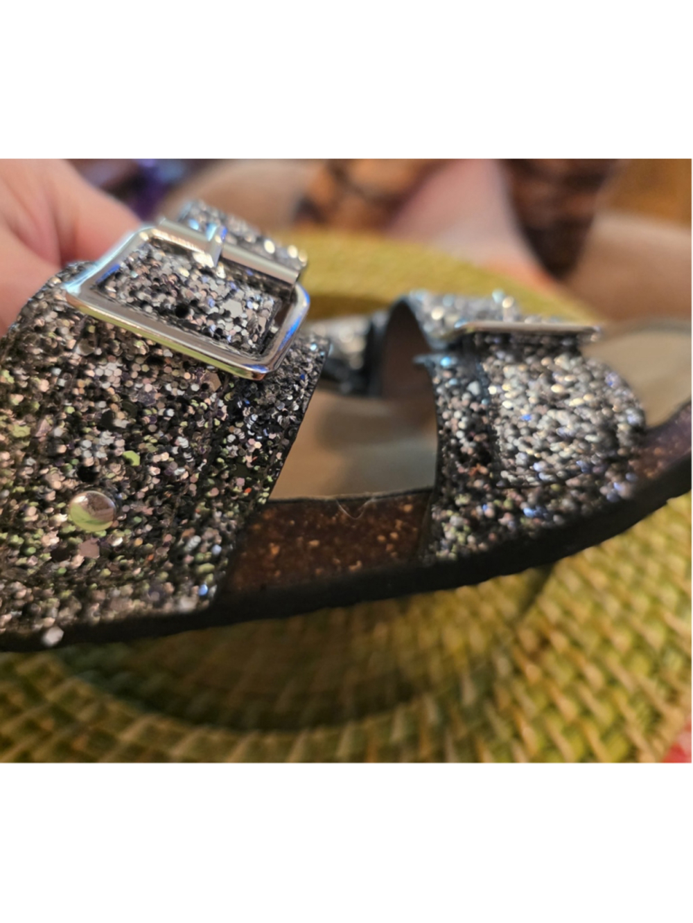 ❣️FINAL DROP❣️ Madden Girl Rhinestone Glam Sparkle Summer Slip Sandals Size 8.5 - Picture 6 of 12